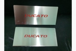 Накладки на пороги Fiat Ducato 2006- c LED подсветкой (2шт.нерж) Carmos