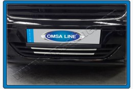 Защита переднего бампера Ford Courier 2014-2018 (2 шт. нерж.) Omsa