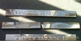 Накладки на пороги Mitsubishi Outlander 2006-2013 (4шт.нерж.) Сarmos