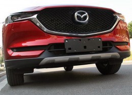 Передняя и задняя накладки на бампер Mazda CX-5 2017- v2 (2 шт.)