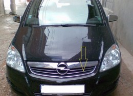 Накладки на решетку радиатора Opel Zafira B 2006-2011 (6шт.нерж.) Carmos