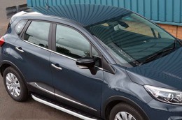 Накладки на нижние молдинги стекол Renault Captur 2013- (4шт.нерж.) Carmos