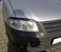 Реснички Volkswagen Caddy 2004-2010 (2шт.ABS-пластик) Черный Матовые