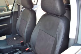 Авточехлы из экокожи Opel Combo D 1+1 2011-18 (подлокотник) Elite Союз-авто