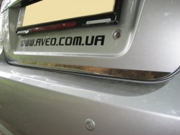 Нижняя кромка багажника Chevrolet Aveo T250 (2006-2011) нерж. Carmos