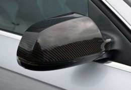 Накладки на зеркала Audi A3 2004-2012 (2 шт. карбон) Omsa