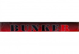 Наклейка лобового стекла BUNKER 160х1300мм (красная основа, черная надпись)