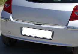 Нижняя кромка багажника Renault Clio 2006-2009 (нерж.) Omsa