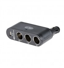 Разветвитель прикуривателя Alca 510 200 (3 гнезда + 1 USB 1000mA)