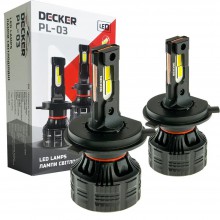 Світлодіодні автолампи Decker LED PL-03 H4 5000K 12000Lm (2шт.)