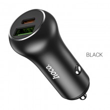   HOCO Resolute car charger Z38 1USB 1Type-C, QC PD, 3A, 38W (black)