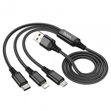  HOCO X76 USB - 3in1 Lightning/Type-C/MicroUSB Super charging cable 1m 2A