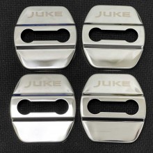 Накладки на петли замков дверей Nissan Juke (Серебристые) 4 шт. Style 2