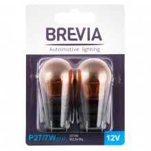  Brevia P27/7W (3157) 12V 27/7W W2.5X16Q Amber Blister (12340B2) 2.
