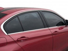 Полный комплект окантовки стекол BMW 3 (F30) 2012-2019 (8 шт. нерж.) Omsa