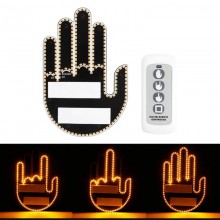 Светодиодная рука на заднее стекло автомобиля LED Hand (оранжевая) Black