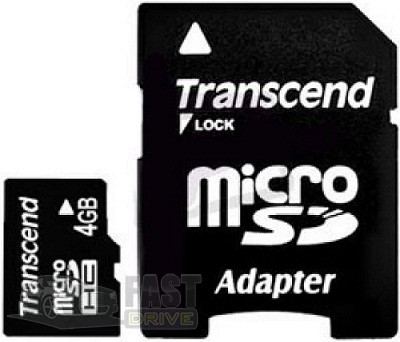 Transcend   Transcend MicroSDHC 4Gb Class 4 + SD adapter