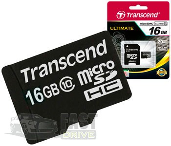 Transcend   Transcend MicroSDHC 16Gb Class 10 + SD adapter