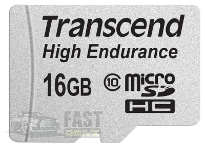 Transcend   Transcend MicroSDHC 16Gb Class 10 High Endurance + adapter