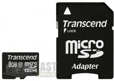 Transcend   Transcend MicroSDHC 8Gb Class 10 + SD adapter