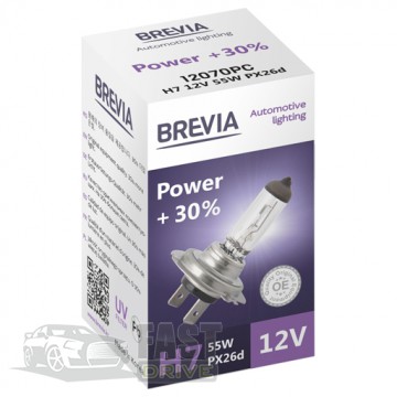 Brevia  Brevia H7 12V 55W PX26d Power +30% CP (12070PC)