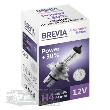 Brevia  Brevia H4 12V 60/55W P43t Power +30% CP (12040PC)