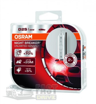 Osram    Osram D2S Xenarc Night Breaker Unlimited 66240XNB Duobox