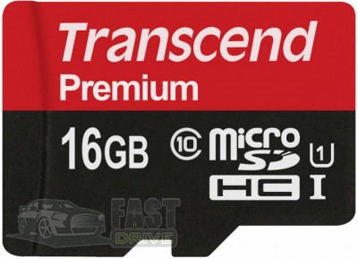 Transcend   Transcend MicroSDHC 16Gb Class 10 no adapter (TS16GUSDCU1)