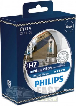 Philips  Philips Racing Vision H7 12V 55W +150% (12972RVS2)