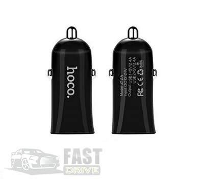 Hoco  Hoco Z12 Elite Dual 2 USB 2.4A Black