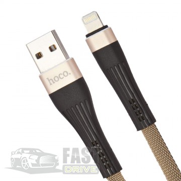 Hoco  USB Hoco - U39 Lighting (1.2m) Gold+Black