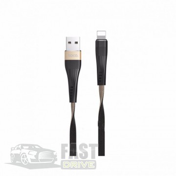 Hoco  USB Hoco - U39 Lighting (1.2m) Gold+Black