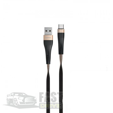 Hoco  USB Hoco U39 Type C Cable (1.2m)  Black/Gold