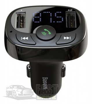 Baseus   FM- Baseus T-Typed Wireless MP3 (Standard edition) (CCTM-01) Black