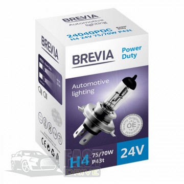Brevia  Brevia H4 24V 75/70W P43t Power Duty CP (24040PDC)