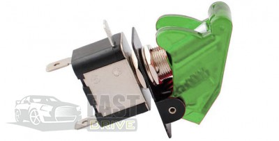    Green Led Toggle Switch with Green Cover 12V