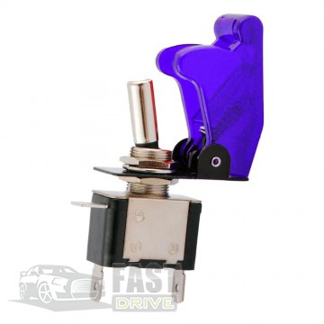     Blue Led Toggle Switch with Blue Cover 12V