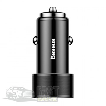 Baseus   Baseus Small Screw Car Charger Set Lightninig 2 USB 3.4A  Black (TZXLD-A01)