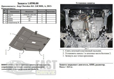   Jeep Cherokee KL 2013- V-2,0CRDI; 2,4; 3,2;  , , ,  1.0590.00