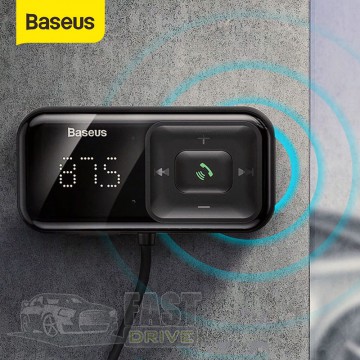 Baseus   FM- Baseus Wireless MP3 Car Charger T typed S-16 2USB 3.1A (CCTM-E01) Black