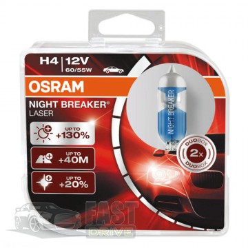 Osram  Osram Night Breaker Laser H4 12V 60/55W +130% 64193NBL-HCB