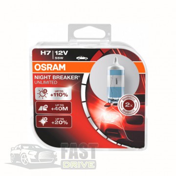 Osram  Osram Night Breaker Unlimited H7 12V 55W+110% (set) 64210NBU-HCB hina