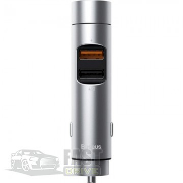 Baseus   FM- Baseus Energy Column Car Wireless MP3 2USB, 3.1A, 18W QC (CCNLZ-C0S) Silver