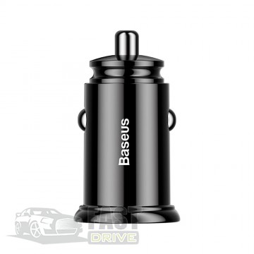Baseus   Baseus Circular Plastic A+A 30W Dual 2USB 5A QC 3.0 (CCALL-YD01) Black