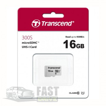 Transcend   Transcend MicroSDHC 16Gb Class 10 (TS16GUSD300S)