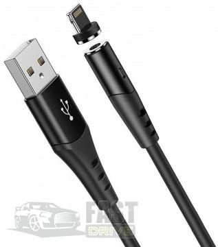 Hoco  HOCO X60 USB - Lightning Honorific silicone magnetic charging cable () 1m