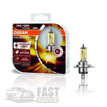 Osram  Osram Fog Breaker 12V H4 60/55W 2600K +60%   62193FBR-HCB