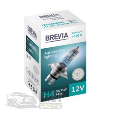 Brevia  Brevia H4 12V 60/55W P43t Max Power +100% (12040MPC)