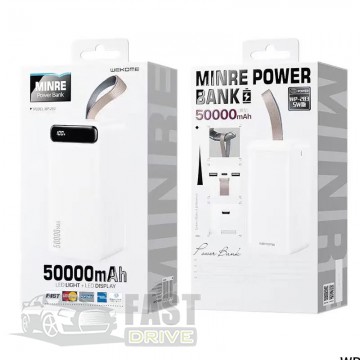 Minre    50000mAh WK Minre Digital Display Power Bank WP-283 2xUSB 5V*2.1A