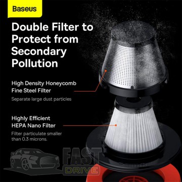 Baseus   Baseus A7 Cordless Car Vacuum Cleaner 78W 500mL VCAQ020013 Black